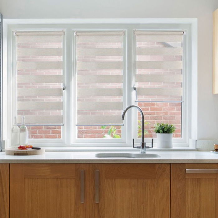 Cintacor - Stor Planet Clip & Fix Noche & Día Estor Enrollable Lino 120 x 180 cm