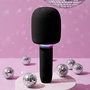 Party Time Altavoz Luminoso Micro Karaoke Bluetooth Inalámbrico con Efectos de Luz y Voz