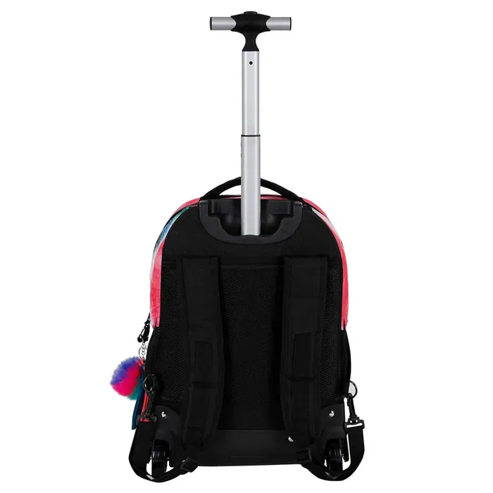 Oh My Pop Mochila Trolley GTS FAN Voyage Multicolor Escolar con 2 Ruedas, 2 Compartimentos, Bolsillo Portátil, Dimensiones 47x32x25 cm