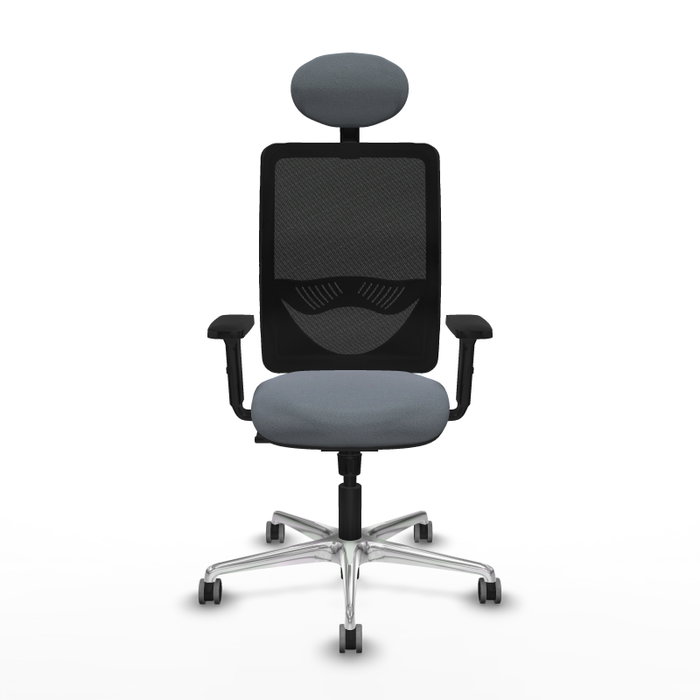 PIQUERAS Y CRESPO Silla de oficina Zulema con mecanismo Sincro, Gris y Negro