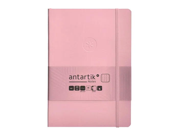 Antartik Antartik Notes Cuaderno Tapa Blanda A5 Hojas Puntos Rosa Pastel 80 Hojas 80gr Fsc
