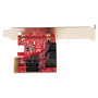 StarTech Tarjeta Controladora PCI Express (PCIe) de 6 Puertos SATA 6 Gbps con Bracket de Perfil Bajo