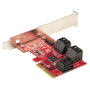 StarTech Tarjeta Controladora PCI Express (PCIe) de 6 Puertos SATA 6 Gbps con Bracket de Perfil Bajo