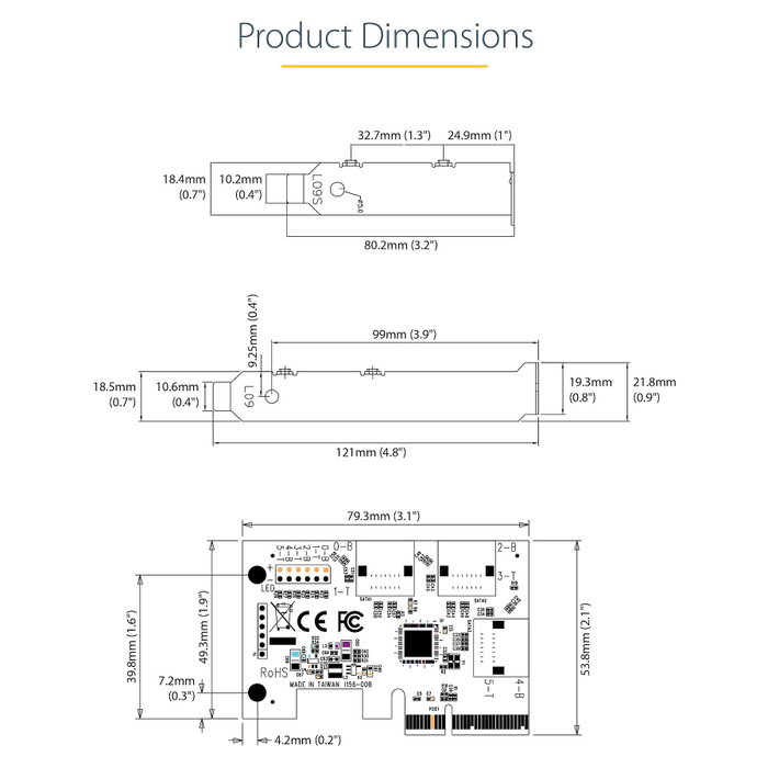 StarTech Tarjeta Controladora PCI Express (PCIe) de 6 Puertos SATA 6 Gbps con Bracket de Perfil Bajo StarTech Tarjeta Controladora PCI Express (PCIe) de 6 Puertos SATA 6 Gbps con Bracket de Perfil Bajo