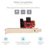 StarTech Tarjeta Controladora PCI Express (PCIe) de 6 Puertos SATA 6 Gbps con Bracket de Perfil Bajo