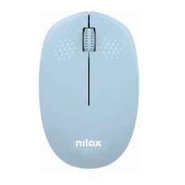 Nilox Ratón Inalámbrico NXMOWI4012 - Sensor Óptico 1000 DPI, 3 Botones, Conexión 2.4 GHz, Plug & Play, Color Azul, Compatible con Windows, Mac y Linux