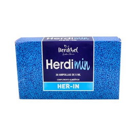 HERDIBEL Her In Inmunologi 30Amp - Suplemento de Hierro para Formación de Glóbulos Rojos, Hemoglobina y Energía, Reduce la Fatiga
