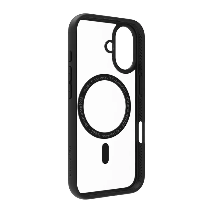 Dbramante1928 Grenen MS Funda Protectora de Plástico para iPhone 17 Negro - Resistente a Impactos, Compatible con Carga Inalámbrica