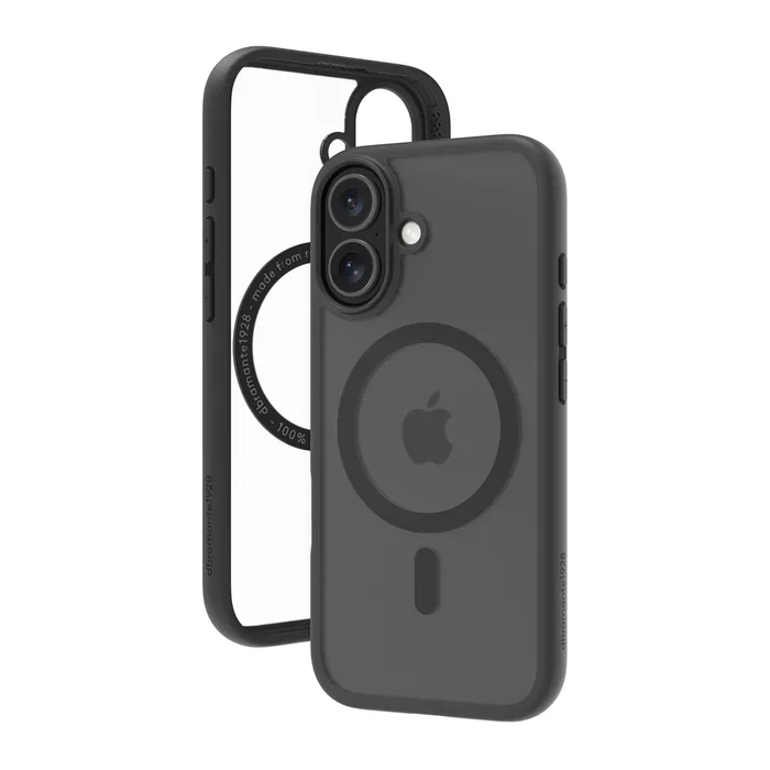 Dbramante1928 Grenen MS Funda Protectora de Plástico para iPhone 17 Negro - Resistente a Impactos, Compatible con Carga Inalámbrica
