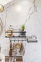 Hermia SY303-B Organizador de Cocina de Metal Negro, 400 x 185 x 120 cm