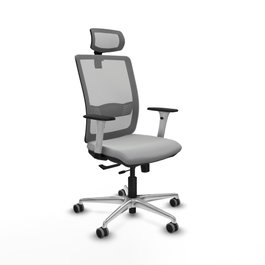 PIQUERAS Y CRESPO Silla de oficina Haches con mecanismo Sincro/Traslack Gris