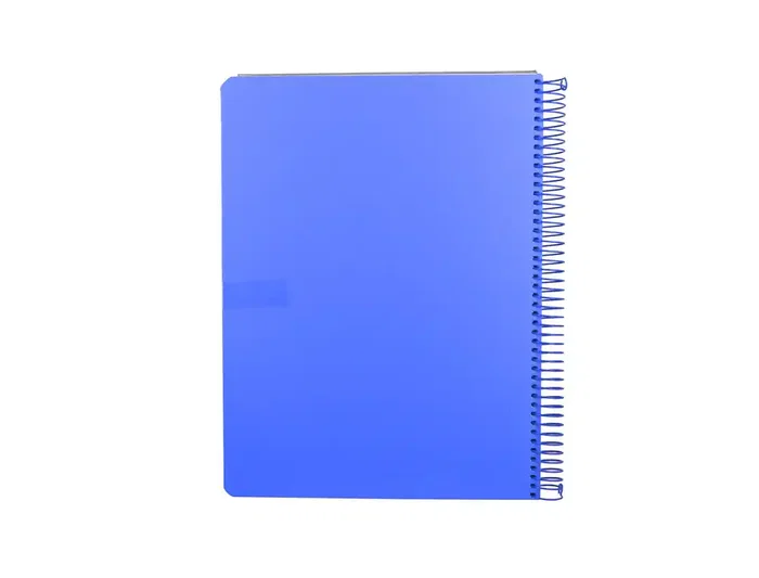 Antartik Cuaderno Espiral Micro A4 Tapa Foam, 120 Hojas Cuadrícula 5mm 90gr, 5 Bandas 4 Taladros, Color Azul