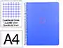 Antartik Cuaderno Espiral Micro A4 Tapa Foam, 120 Hojas Cuadrícula 5mm 90gr, 5 Bandas 4 Taladros, Color Azul