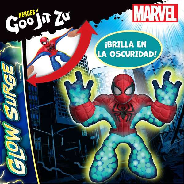 Bandai Goo Jit Zu Figura Spiderman Marvel Estirable que Brilla en la Oscuridad hasta 3 Veces su Tamaño Bandai Goo Jit Zu Figura Spiderman Marvel Estirable que Brilla en la Oscuridad hasta 3 Veces su Tamaño
