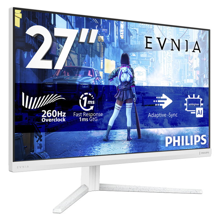 Philips Evnia 27M2N5201P/00 Monitor Gaming 27 pulg. Full HD 260 Hz Blanco Philips Evnia 27M2N5201P/00 Monitor Gaming 27 pulg. Full HD 260 Hz Blanco