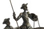 DKD Home Decor Figura de Resina Don Quijote y Sancho Envejecido Cobrizo