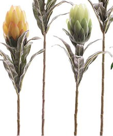 DKD Home Decor Flor 15 x 65 x 15 cm Amarillo Verde (24 Unidades)