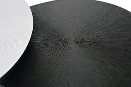 GINER Y COLOMER Lote de 2 Mesas de Centro Metálicas con Tapas Blanco y Negro