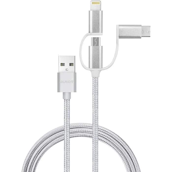 Auto-T Cable 3 en 1 540206 Micro-USB Apple USB-C Auto-T Cable 3 en 1 540206 Micro-USB Apple USB-C
