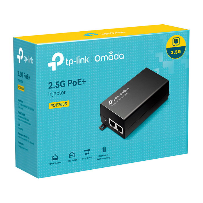 TP-Link Omada POE260S Inyector PoE 2.5Gbps 30W