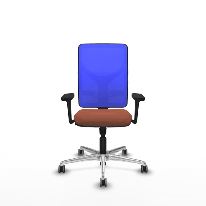 PIQUERAS Y CRESPO Silla de oficina Motilla con mecanismo Sincro, Tela Marrón y Malla Azul PIQUERAS Y CRESPO Silla de oficina Motilla con mecanismo Sincro, Tela Marrón y Malla Azul