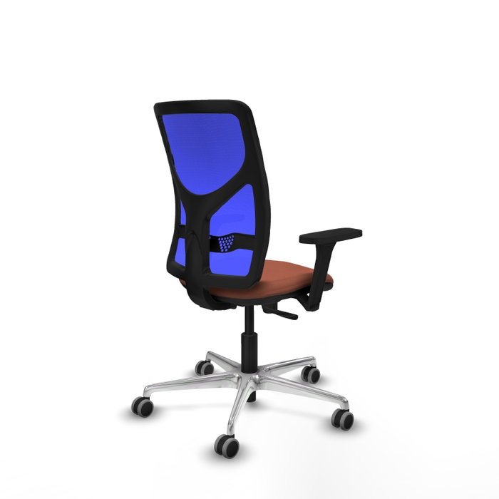 PIQUERAS Y CRESPO Silla de oficina Motilla con mecanismo Sincro, Tela Marrón y Malla Azul PIQUERAS Y CRESPO Silla de oficina Motilla con mecanismo Sincro, Tela Marrón y Malla Azul