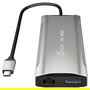 J5create JCD397-N Miniestación de acoplamiento USB-C 4K60 Elite para 3 Monitores, USB 3.2 Gen 1, 10 Gbps, 100W PD, HDMI 2.0, DP 1.4a, Ethernet Gigabit, Aluminio Gris