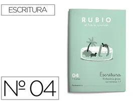 Rubio Cuaderno Caligrafía Nº 04 para Desarrollar Destrezas Motrices, 15x212x154 mm