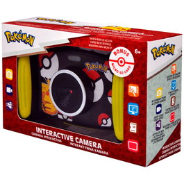 KIDS LICENSING Cámara Interactiva Pokémon - Saca Fotos y Vídeos, Zoom x4, 5MP, Vídeo 1080p, Filtros Divertidos, Reproductor MP3, Tarjeta SD Incluida, Edad +3 Años