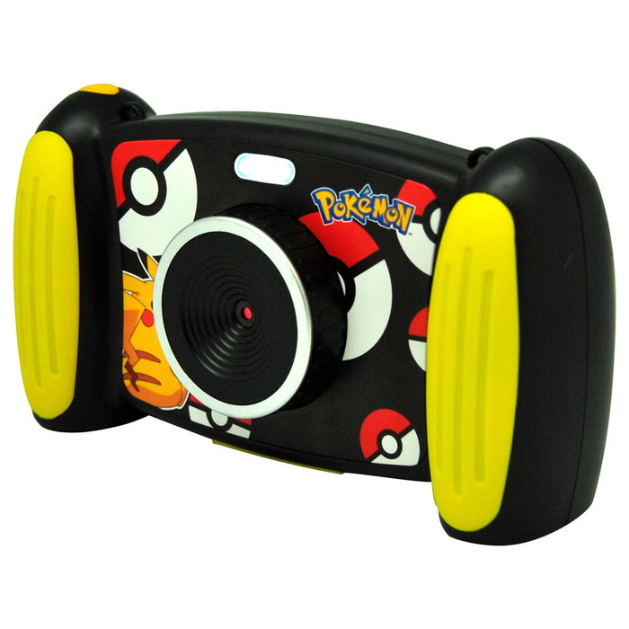 KIDS LICENSING Cámara Interactiva Pokémon - Saca Fotos y Vídeos, Zoom x4, 5MP, Vídeo 1080p, Filtros Divertidos, Reproductor MP3, Tarjeta SD Incluida, Edad +3 Años
