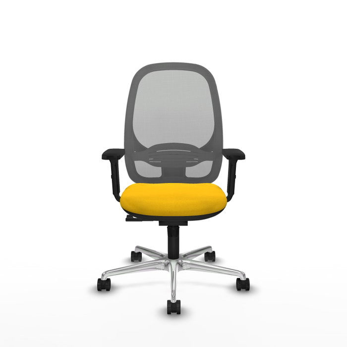 PIQUERAS Y CRESPO Silla de oficina Cilanco con mecanismo Sincro, Amarillo y Gris