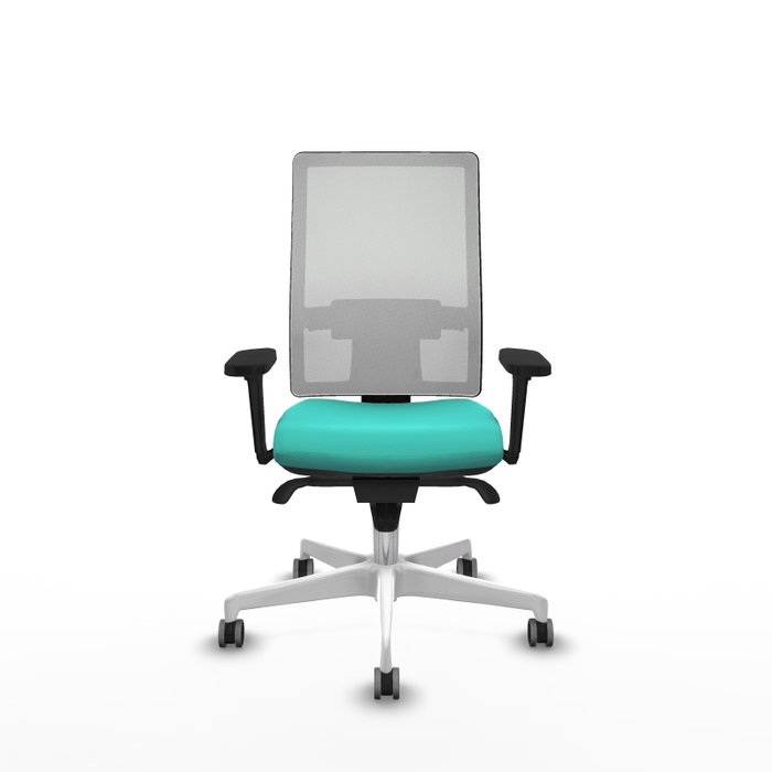 PIQUERAS Y CRESPO Silla de oficina Horna con mecanismo Sincro, Turquesa y Blanco PIQUERAS Y CRESPO Silla de oficina Horna con mecanismo Sincro, Turquesa y Blanco