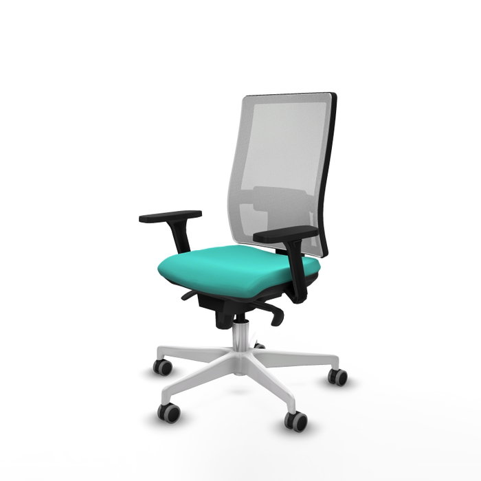 PIQUERAS Y CRESPO Silla de oficina Horna con mecanismo Sincro, Turquesa y Blanco PIQUERAS Y CRESPO Silla de oficina Horna con mecanismo Sincro, Turquesa y Blanco