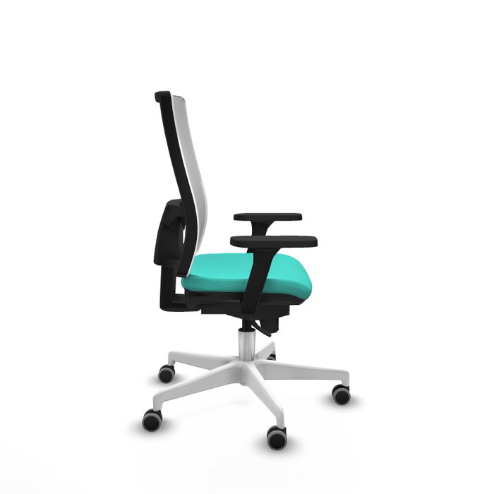 PIQUERAS Y CRESPO Silla de oficina Horna con mecanismo Sincro, Turquesa y Blanco PIQUERAS Y CRESPO Silla de oficina Horna con mecanismo Sincro, Turquesa y Blanco