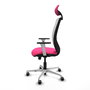 PIQUERAS Y CRESPO Silla de oficina Zulema con mecanismo Sincro, Rosa y Blanco