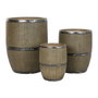 DKD Home Decor Set de 3 Maceteros de Magnesia Marrón