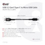 Club3D Cable USB 3.2 Gen 1 Tipo C a Micro USB CAC-1526 1m Negro