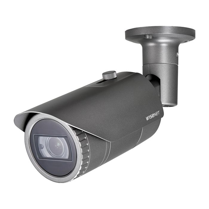 Hanwha Cámara IP Bullet Wisenet Q 2MP Antivandálica IR30 WDR H.265 IK10 IP66 PoE Audio