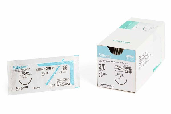 B. Braun Silkam Black 2/0 HS26 75cm 36ud
