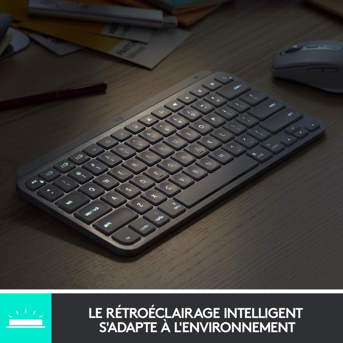 Logitech MX Keys Mini Teclado Inalámbrico con Retroiluminación Grafito QWERTY Inglés Reino Unido Logitech MX Keys Mini Teclado Inalámbrico con Retroiluminación Grafito QWERTY Inglés Reino Unido
