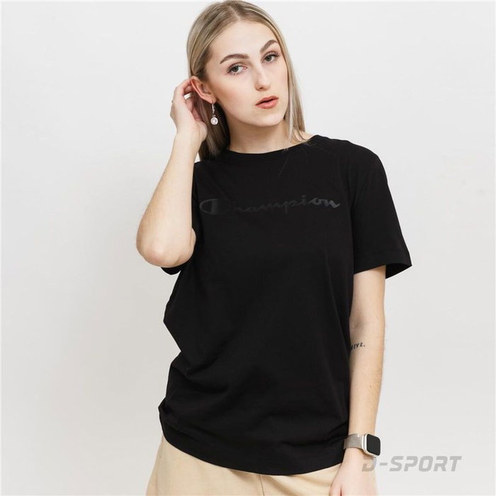 Camiseta de Manga Corta Mujer Champion Negro