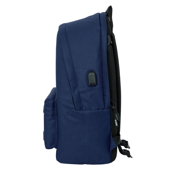 Safta Mochila Doble Munich Basics para Portátil 15,6'' con USB - Marino