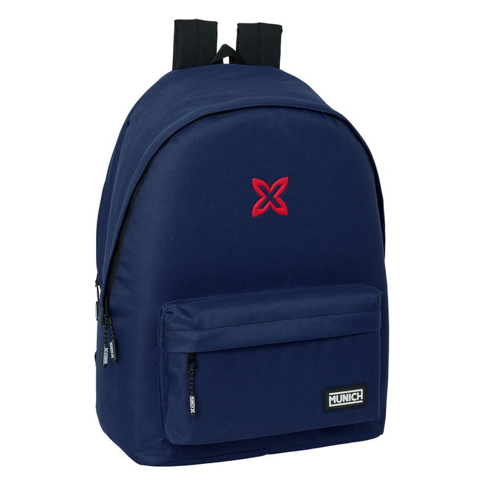 Safta Mochila Doble Munich Basics para Portátil 15,6'' con USB - Marino
