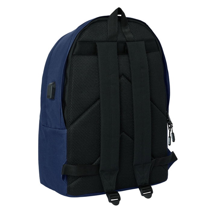 Safta Mochila Doble Munich Basics para Portátil 15,6'' con USB - Marino