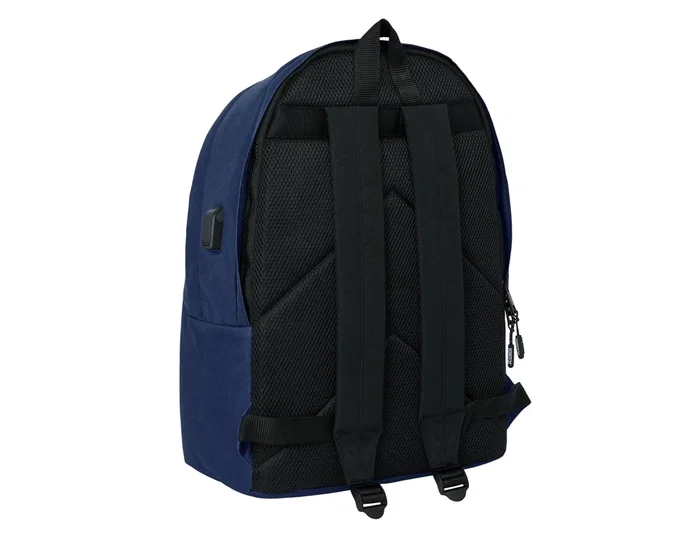 Safta Mochila Doble Munich Basics para Portátil 15,6'' con USB - Marino