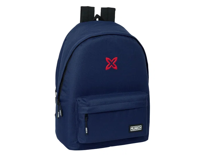 Safta Mochila Doble Munich Basics para Portátil 15,6'' con USB - Marino