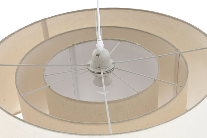 DKD Home Decor Lámpara de Techo Ondas Crudo en Poliéster y Metal