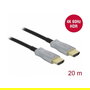 DeLOCK Cable Óptico Activo HDMI 4K 60Hz 20m, 18 Gbps, HDCP 2.2, HDR, Conectores Macho HDMI A Dorados