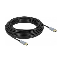 DeLOCK Cable Óptico Activo HDMI 4K 60Hz 20m, 18 Gbps, HDCP 2.2, HDR, Conectores Macho HDMI A Dorados