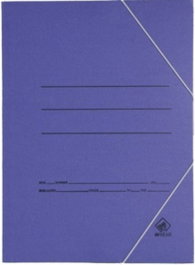 MARIOLA Carpeta de Cartón con Gomas sin Solapas Azul, Pack de 20, Formato Folio